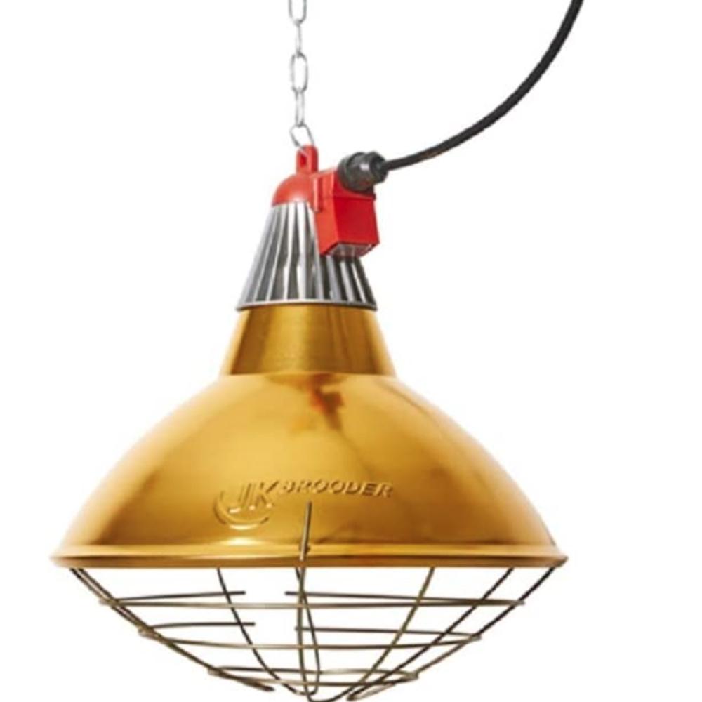 JK HEAT PLUS JKBL210S / 300S Brooder Lamp Lamp Protector 10pcs Ued for Swine Farms (Gold, Large)