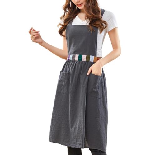 waist colored apron  charcoal | Cafe apron, pretty apron, cotton apron, one-less.Luxury. Modern House, Summer.a pretty daycare centerBarista, kitchen, pocket, florist, kindergarten teacher, premium, Korea