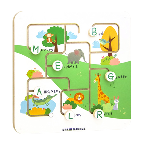 sliding education alphabet animal | educational toys, learning toy, wall panels, Montessori, Sensory Wall Toy, Busy Board, stem, Toddler, preschooler, sensory board