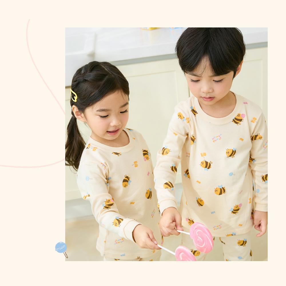 kids wear 30S 3/4 length modal <Honey Candy>